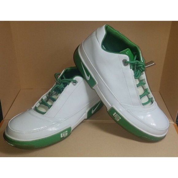Nike Air Zoom Lebron Low ST Grass Sample 315837-111 White Green Men Size 10 EUC